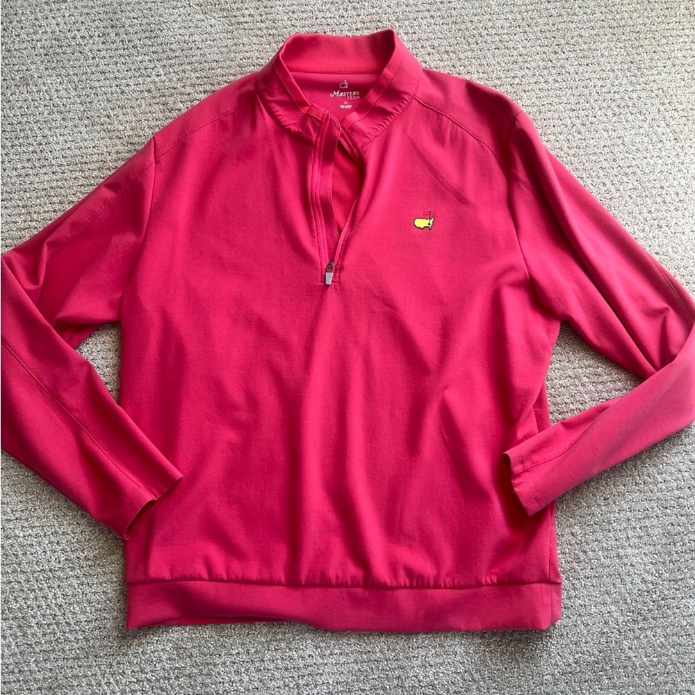 Masters Tech Pink Performance Pullover with Logo - image 1